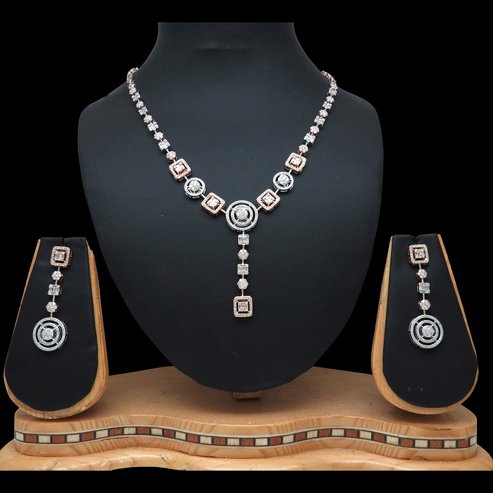 Diamond Necklace Set SSNL11416 - Main Image