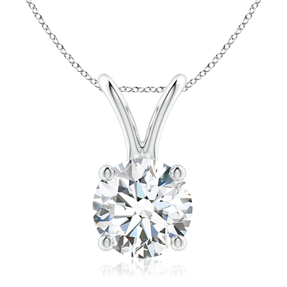 Round Diamond Solitaire Pendant