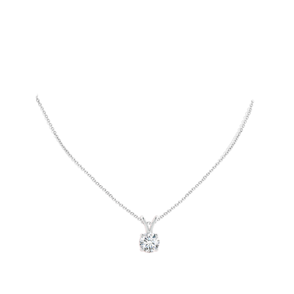 Round Diamond Solitaire Pendant