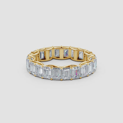 Emerald-Cut Diamond Eternity Wedding Ring